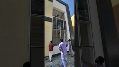 Instalacja aluminiowej ściany zasłonowej, podwójne szklane szkło z możliwością otwarcia