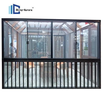 Włamanie Aluminiowe Podwójne Szklane Drzwi Custom Aluminiowe Pionowe Przesunięte Okna