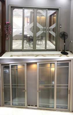 Odporne na warunki atmosferyczne drzwi przesuwne z aluminium podwójne szyby izolacja akustyczna
