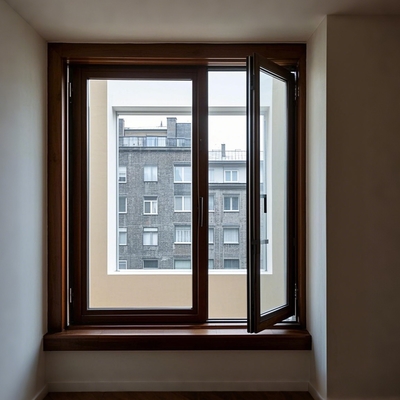 Zamówione okna otwierające się do wnętrza wodoodporne okna aluminiowe