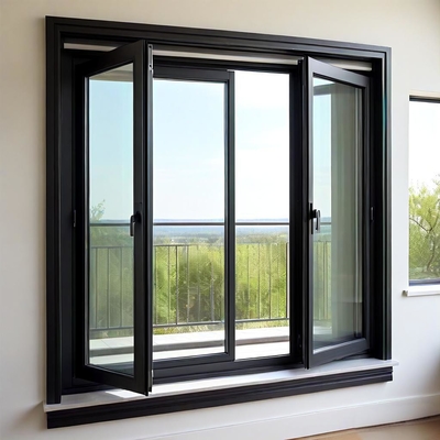 Atomic White Commercial Aluminium Casement Window Izolacyjne szkło Aluminium Window