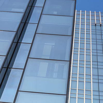 6mm-12mm Tempered Glass Curtain Wall Sound Isolation Wind Resistant